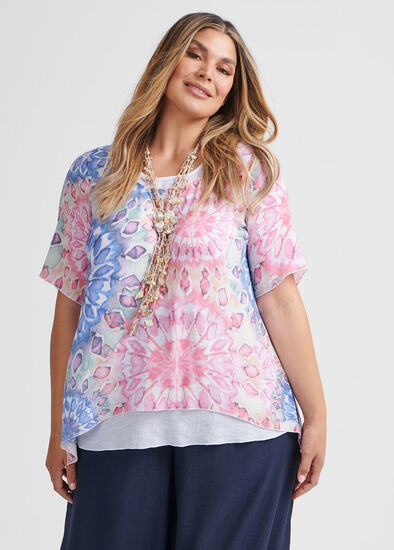 Plus Size Horizon Layered Top