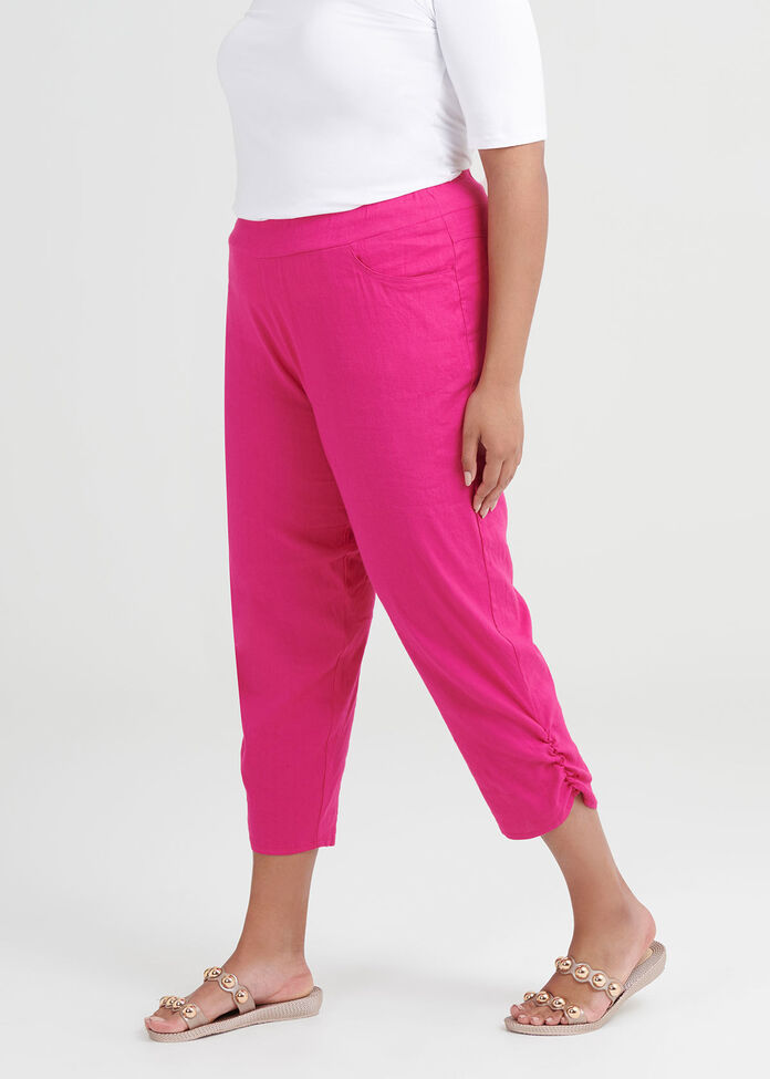 Linen Milos Crop Pant, , hi-res