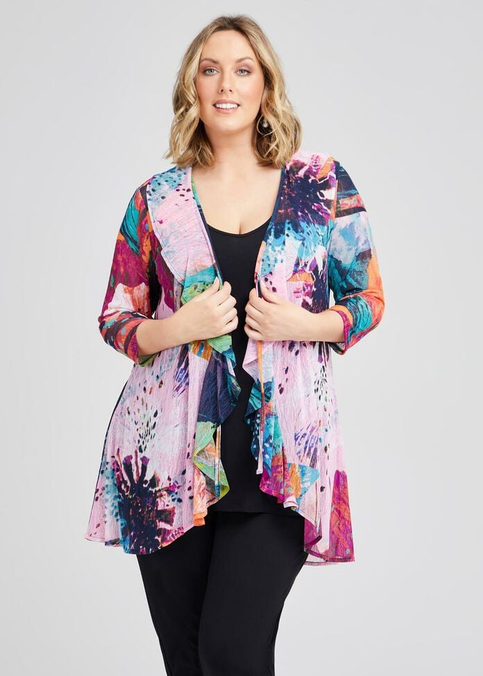 Clairvoyance Ruffle Cardigan, , hi-res