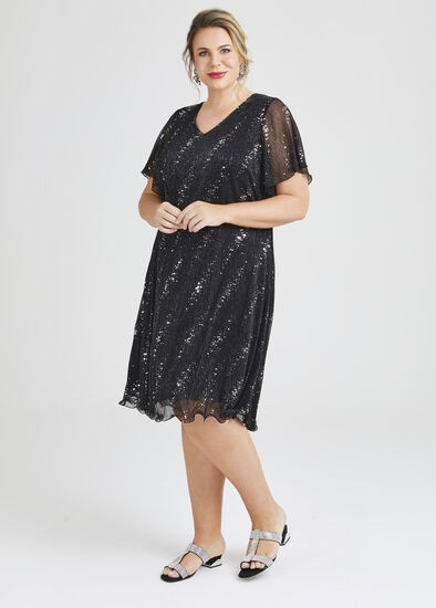 Plus Size Aurora Shimmer Cocktail Dress