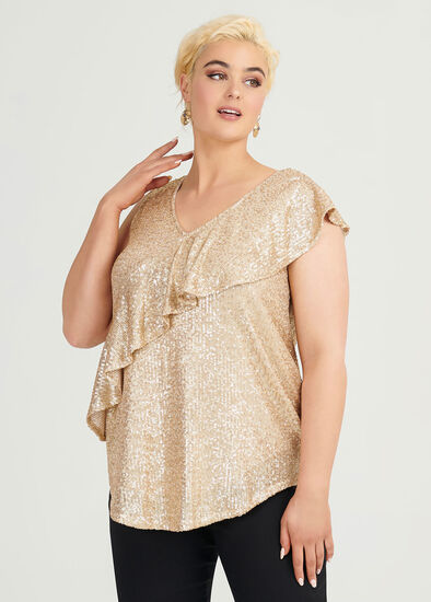 Plus Size Glitter Top