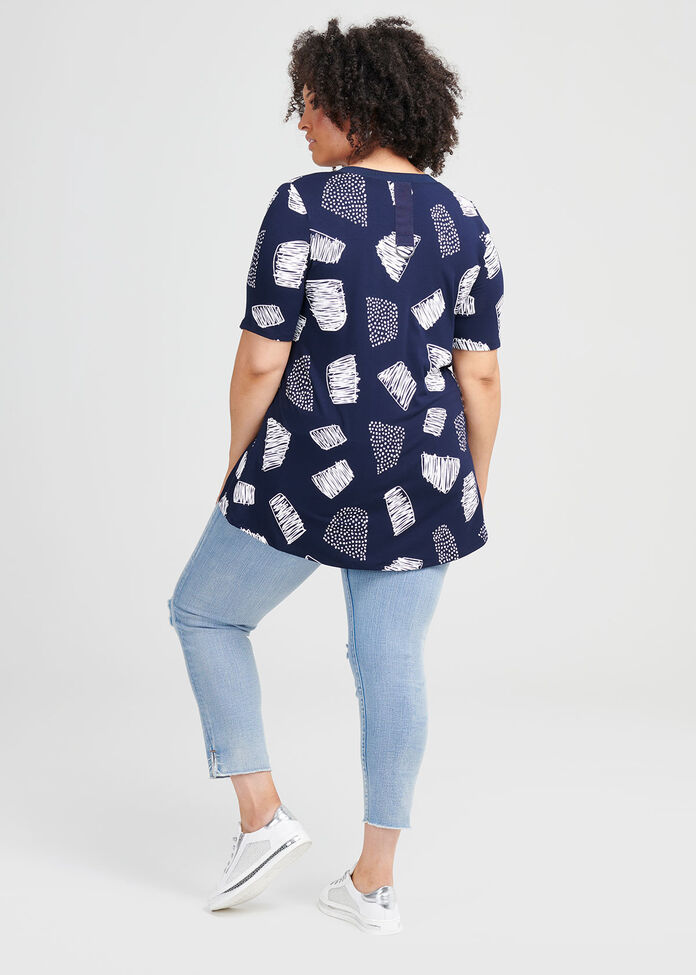 Blue For You Viscose Top, , hi-res