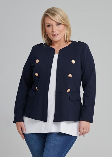 Plus Size Petite Military Jacket