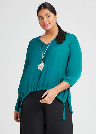 Plus Size Luxe Tie Top