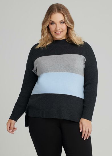 Plus Size Sunset Stripe Jumper