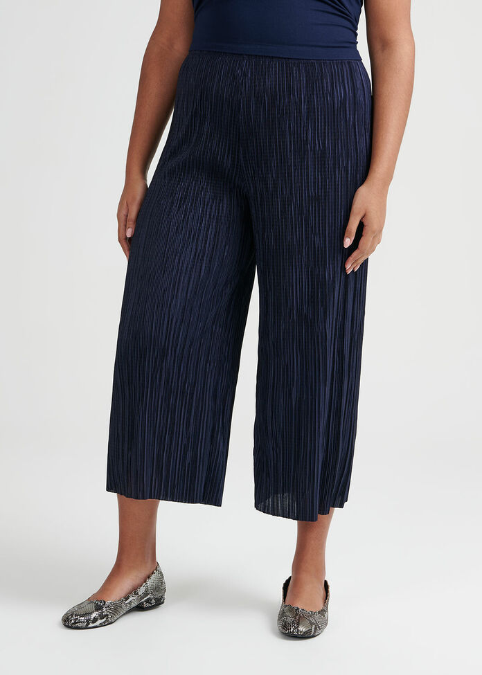 Pretty Pleat Crop Pant, , hi-res