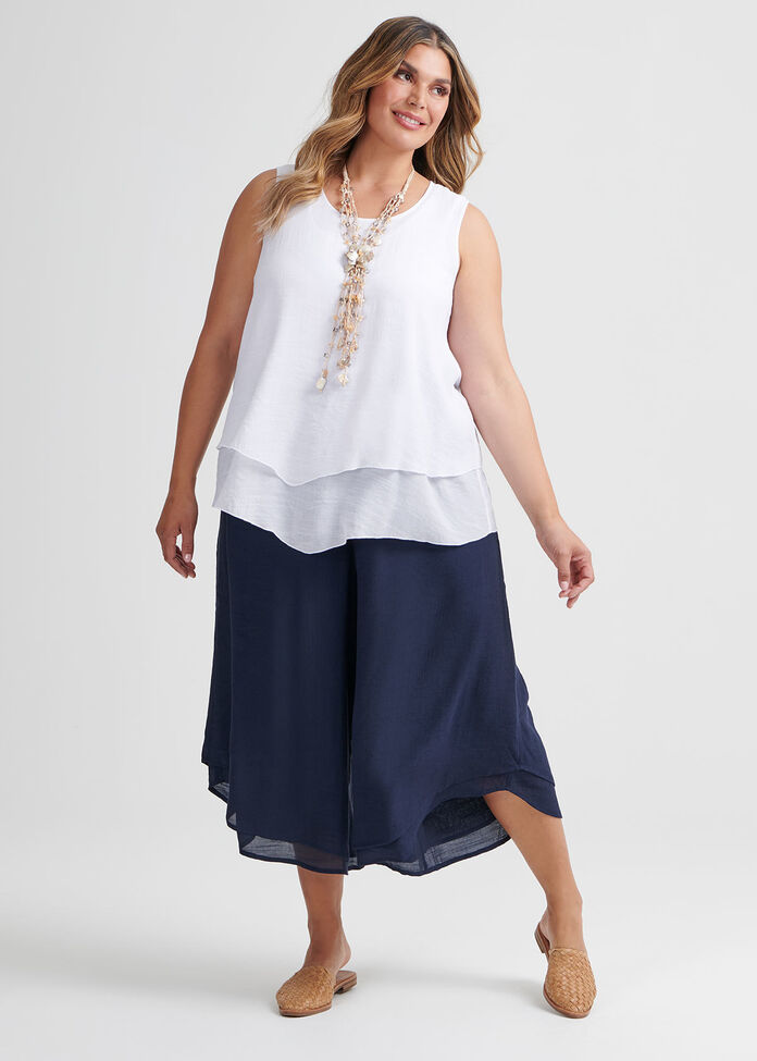 Layered Sleeveless Top, , hi-res