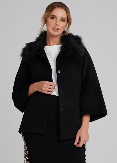 Plus Size Cape Jacket