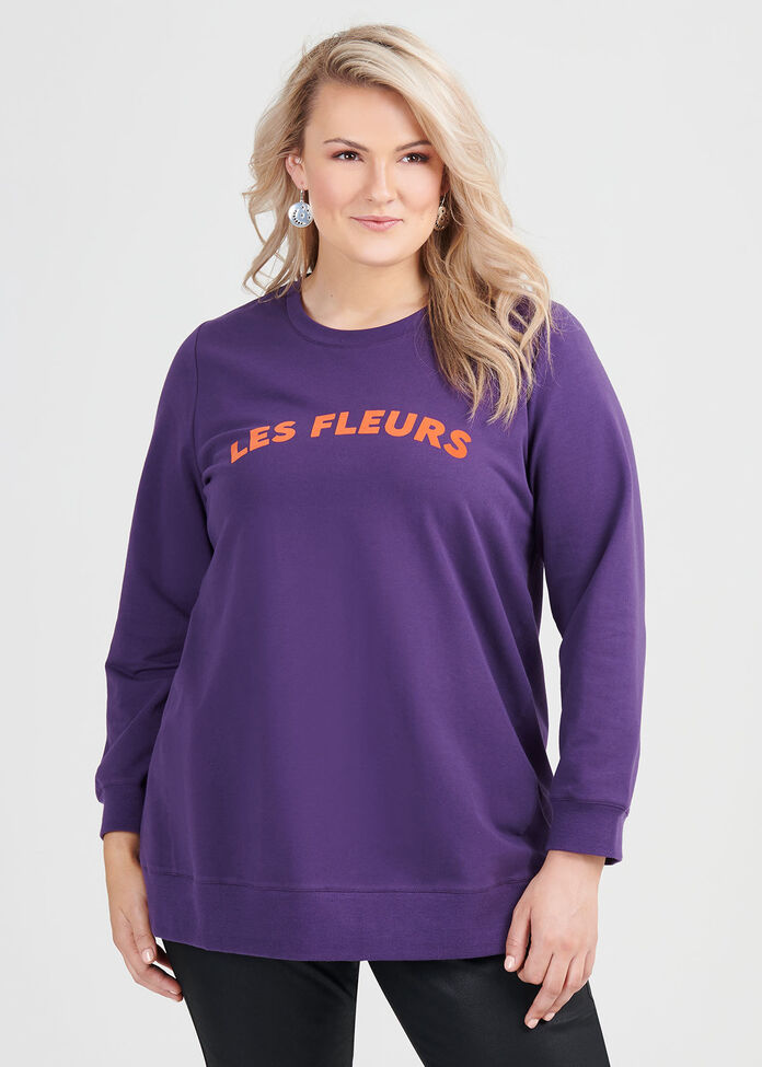 Organic Les Fleurs Sweat, , hi-res