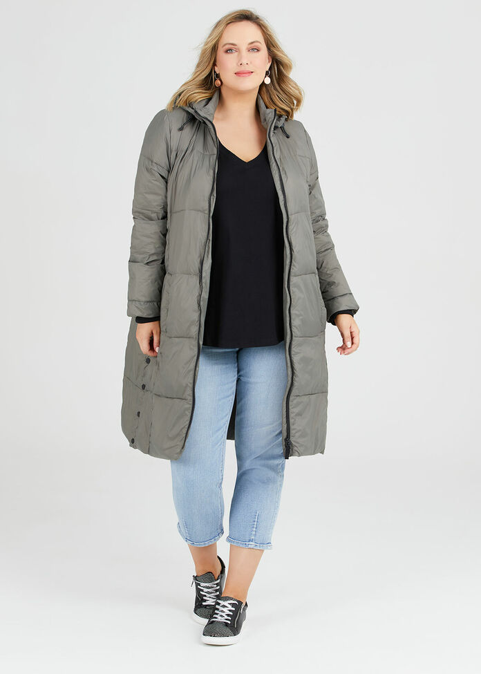 Long Line Puffer Jacket, , hi-res