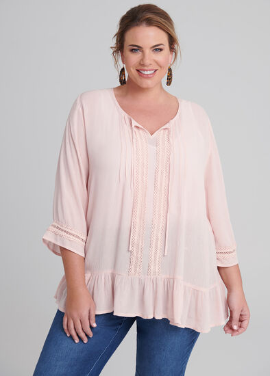 Plus Size Boho Lace Top