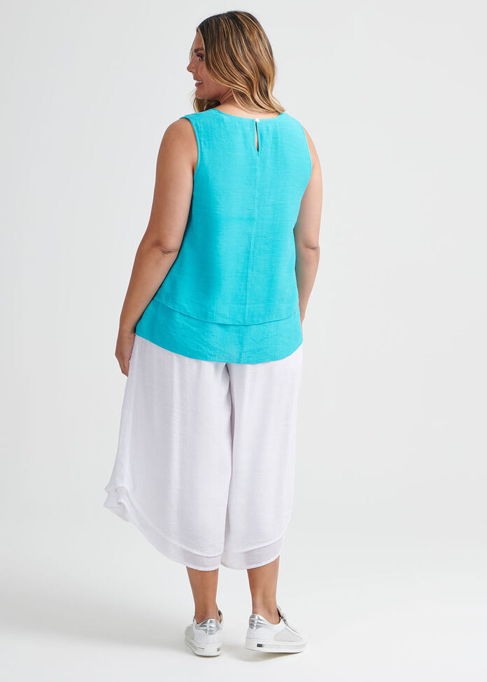 Layered Sleeveless Top, , hi-res