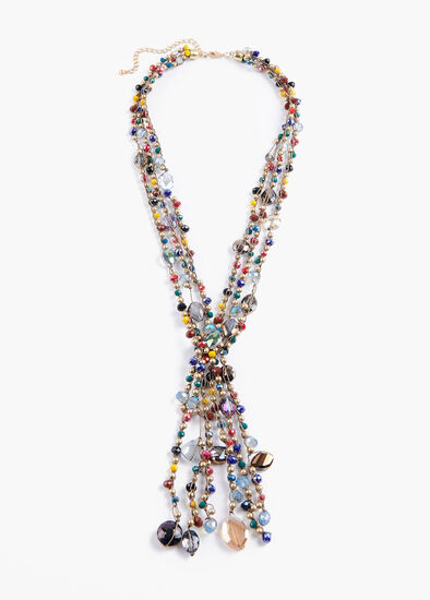 Rainbow Y Necklace