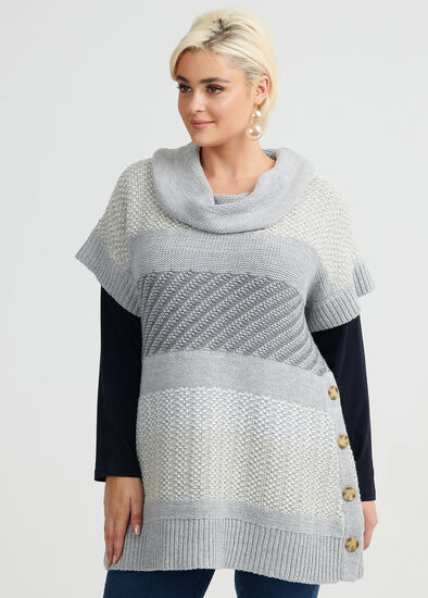 Plus Size Mixed Up Cowl Jumper