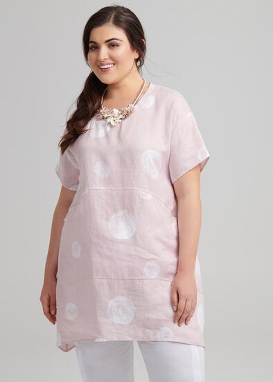 Plus Size Circle Linen Tunic