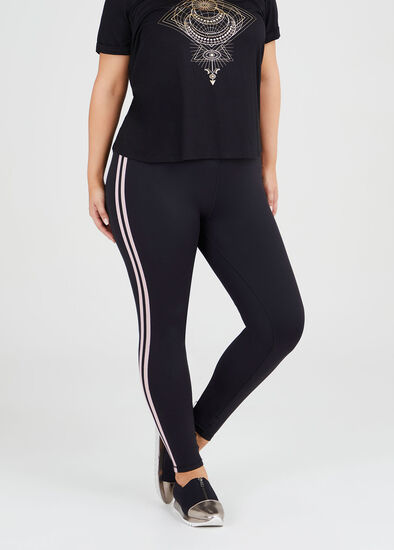 Plus Size Active Stripe Legging