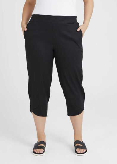 Plus Size Linen Del Ray Crop Pant