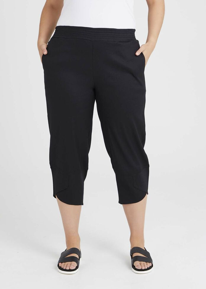 Linen Del Ray Crop Pant, , hi-res