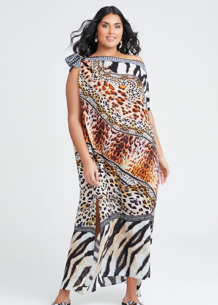 Wild Side Viscose Dress, , hi-res