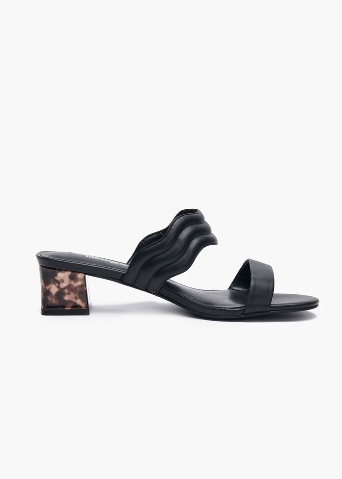 Sleek & Scalloped Sandal, , hi-res