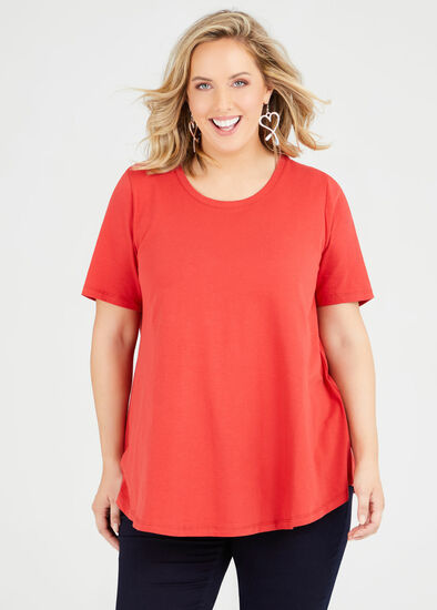 Plus Size Organic Crew Swing Basic Tee