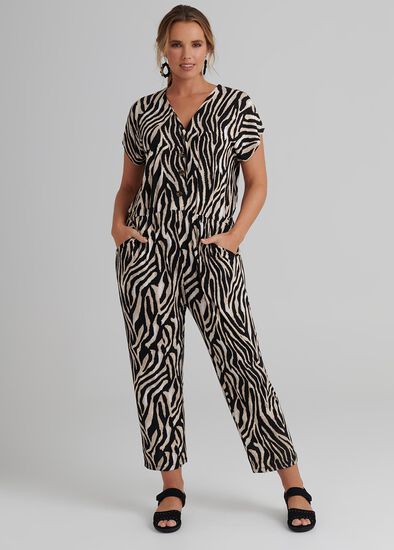 Plus Size Zebra Bamboo Jumpsuit