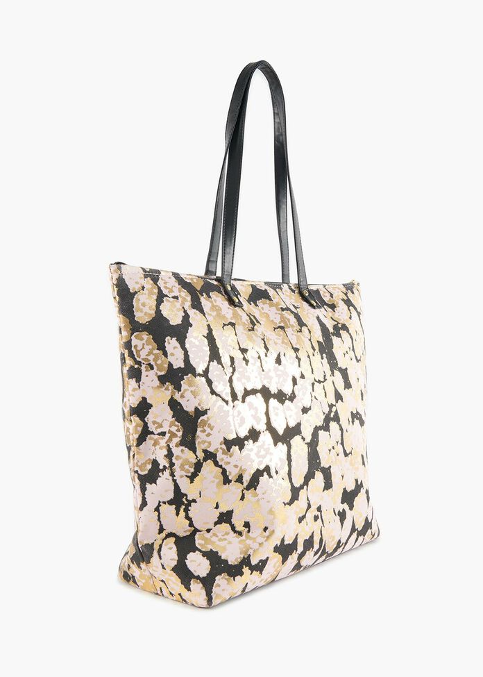 Abstract Snake Print Tote, , hi-res