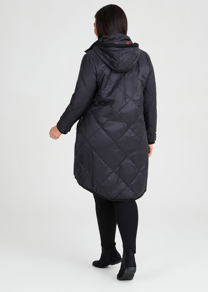 Rouge Noir Puffer Coat, , hi-res