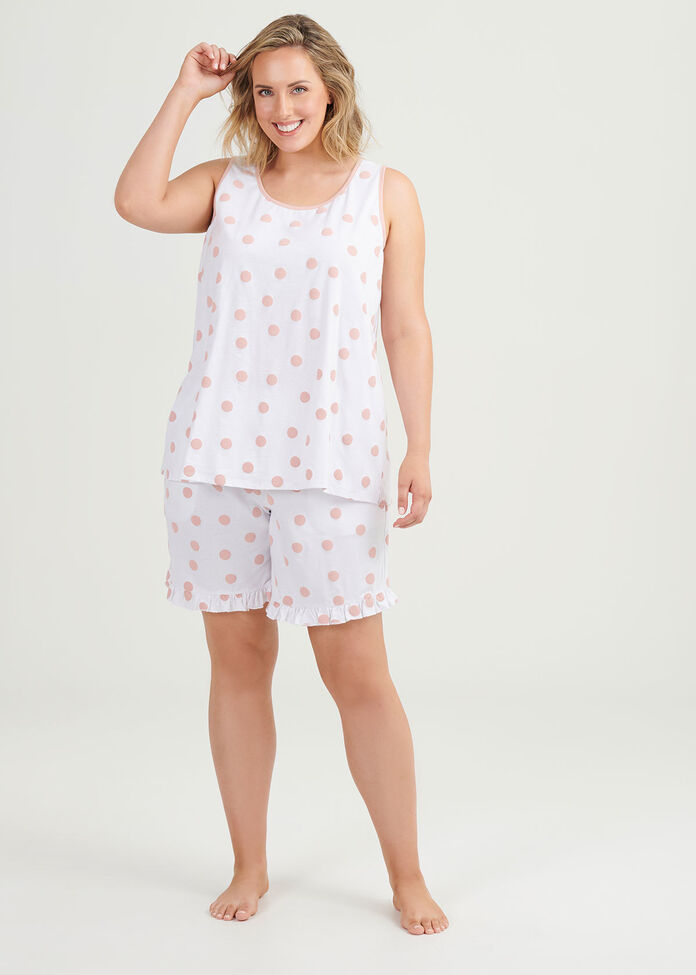 Organic Puff Spot Pj Top, , hi-res