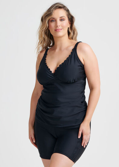 Plus Size Scallops Tankini