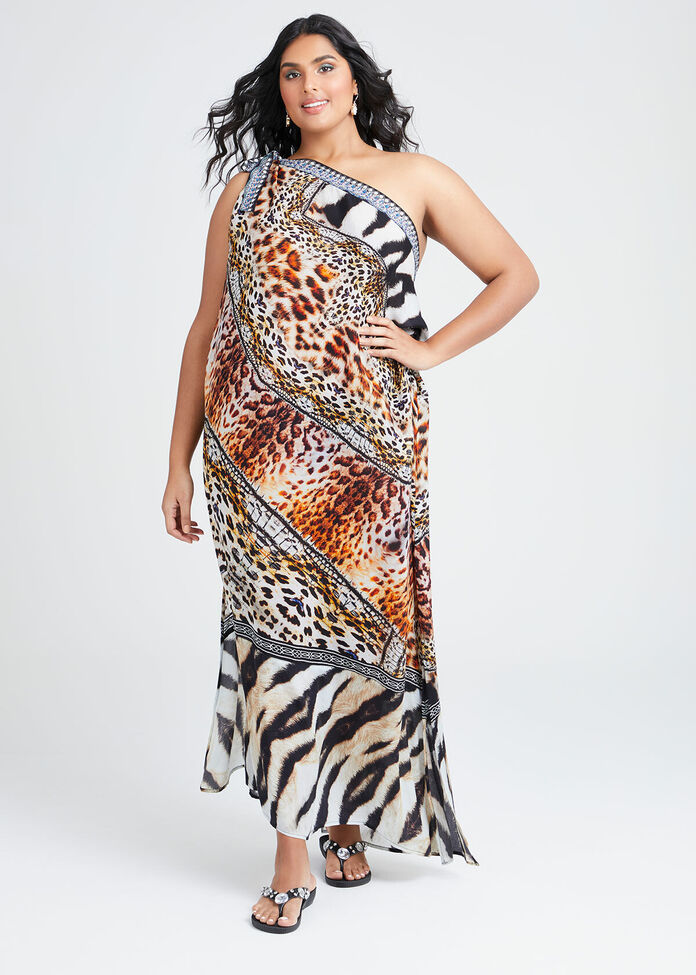 Wild Side Viscose Dress, , hi-res