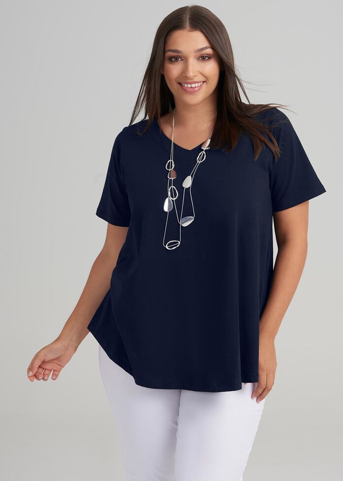 V Neck Swing Tee, , hi-res