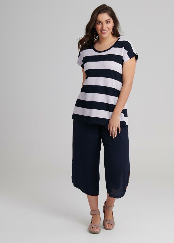 Sahara Button Crop Pant, , hi-res