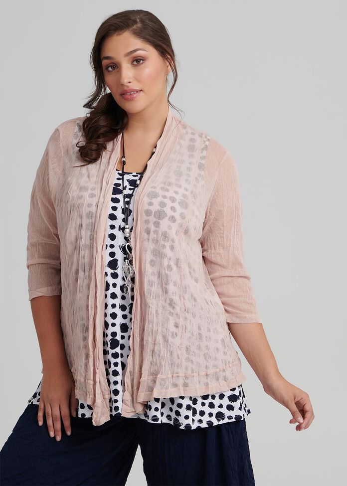 Mesh Essential Cardi, , hi-res