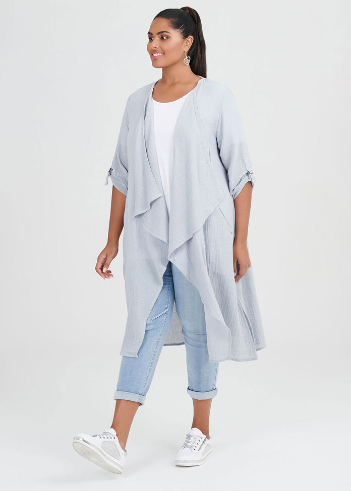 Linen Whitehaven Duster, , hi-res