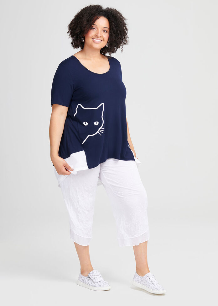 Nine Lives Viscose Top, , hi-res