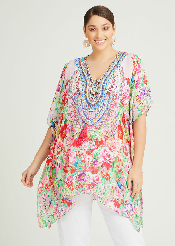 Natural Summer Fun Kaftan, , hi-res