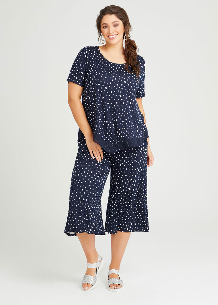 Bamboo Spot Crop Pant, , hi-res