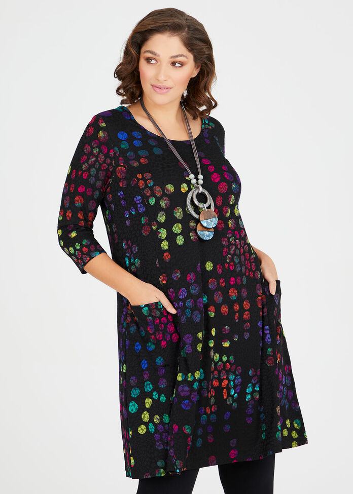 Spot On Jacquard Dress, , hi-res