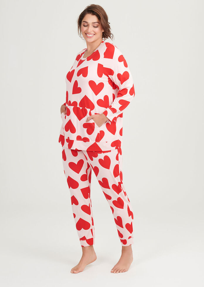 Bamboo Red Hearts Top, , hi-res