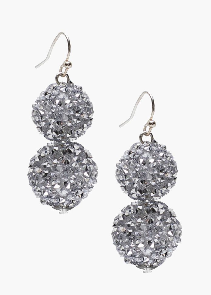 Diamante Ball Earrings, , hi-res