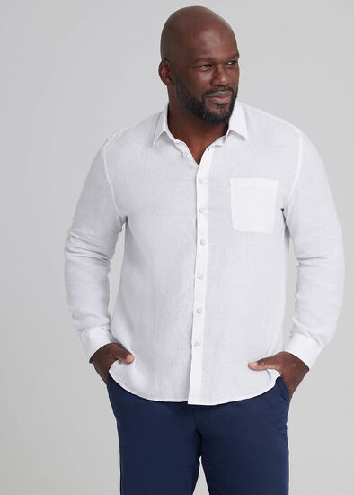 Plus Size Bahama Linen Shirt