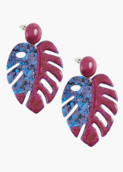 Glitter Fern Earrings