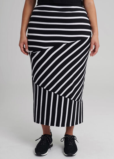 Plus Size Stripey Days Skirt