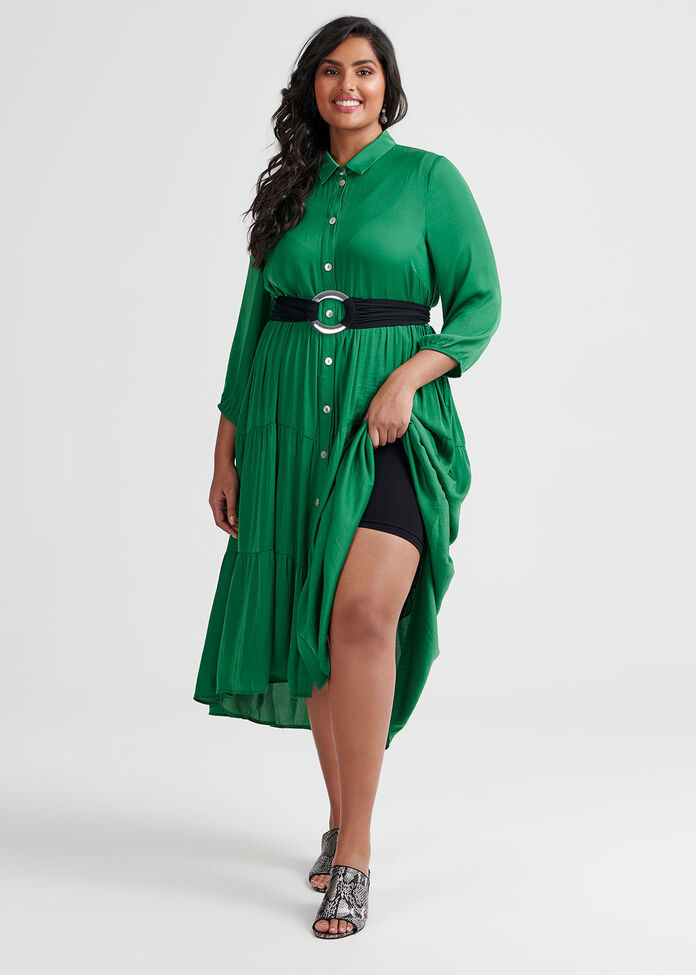 Luxe Bohemian Shirt Dress, , hi-res