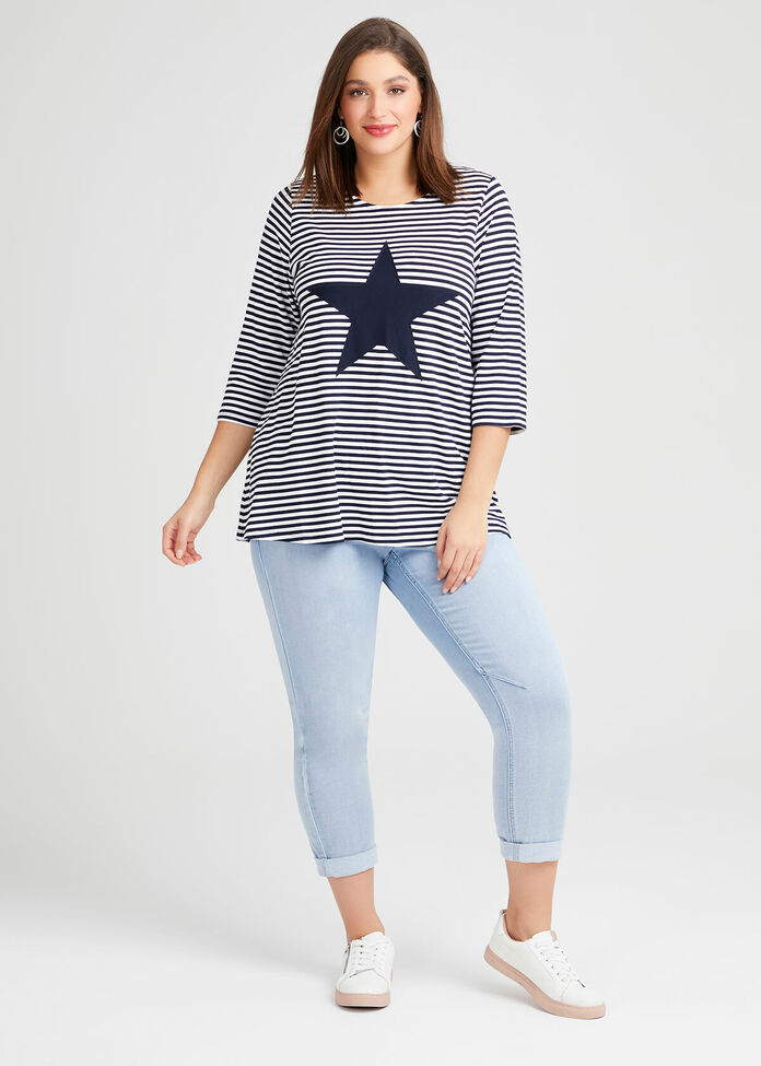 Bamboo Star Stripe Top, , hi-res