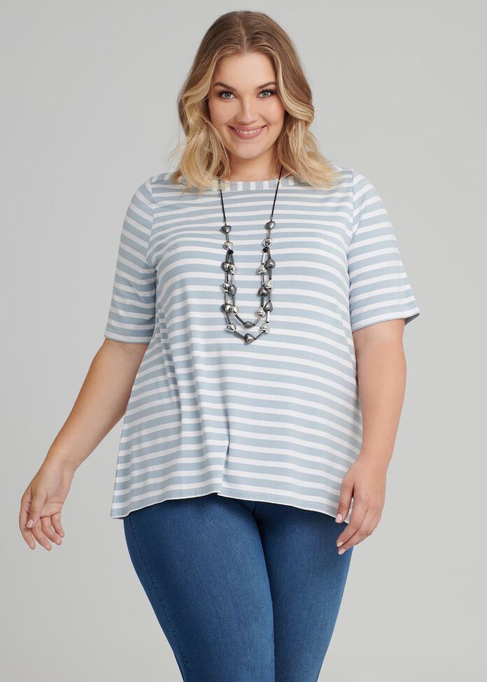 Whisper Stripe Top, , hi-res