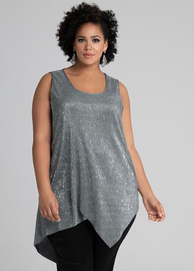 Plus Size To The Max Shimmer Tank