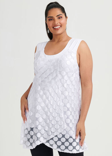 Plus Size Flutter Spot Tunic