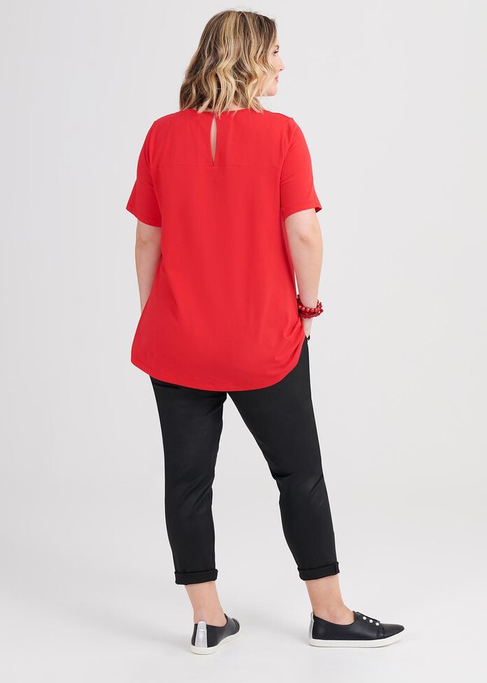 Organic Keyhole Back Tee, , hi-res